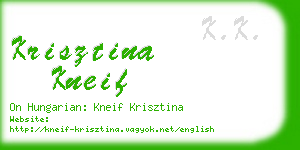 krisztina kneif business card